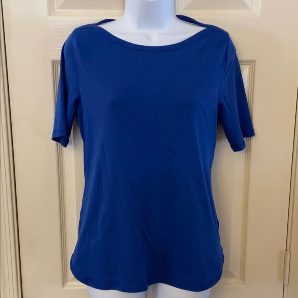 Talbots Blue Boatneck Tee Shirt